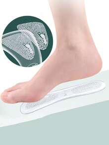 2pcs New Granular 7/10 Transparent Soft Rebound Fit Half-Size Insoles - Clear - View 2