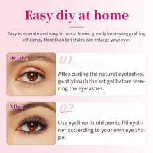 Lash Group Set, 640 Lash Extensions For Elongation, 10-17mm Individual Lashes, D-Shaped, Fluffy, Wispy False Lashes, DIY Kit - View 10