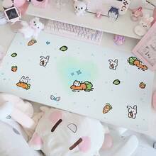 Leder Schreibtischunterlage Schutz, japanischer Anime Y2K rosa Mädchen Farbverlauf Polka Dot INS süßes Haustier Mauspad, wasserdichte rutschfeste PU Schreibtischmatte für Büro, Gaming und Esports Nutzer - Übersicht 11