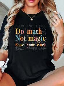 100% Cotton Math Is Tough But So Are You Back To School Math Teacher T-Shirt - Black 8 - View 1
