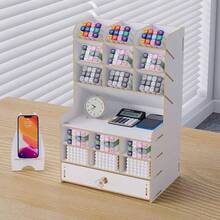 Desk Organizer With Drawers For Office Supplies - B - View 3