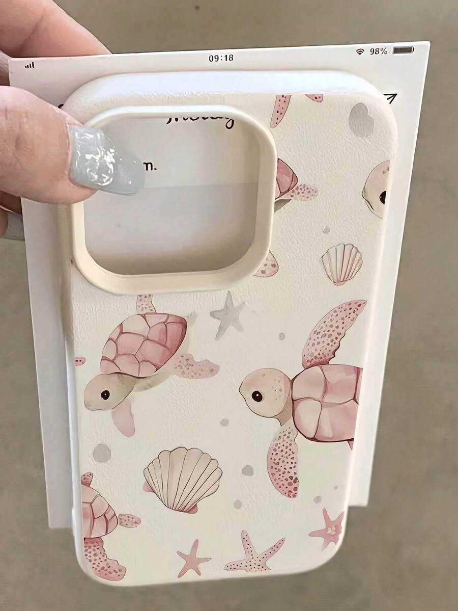 PU.Children's Elements.Shell.Stars.Suitable Color.Pink.White.Shock Resistant.Design.Fashion.1 Piece.Full Coverage.TPU.Compatible.Children's Series.161514131211.ProMax. - Multicolor 9 - View 1