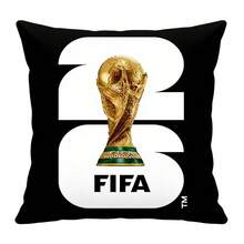 FIFA كيس وسادة ديكور منزلي لمشجعي كأس العالم 2026 في الولايات المتحدة وكندا والمكسيك، طباعة أحادية الجانب، هدية من منتجات كرة القدم - A - مشاهدة 15