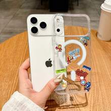 Funda para Teléfono - Funda para Teléfono Marvel --- Estilo Retro Pixelado de Iron Man, Thor, Hulk y Capitán América, Equipada con Conexión Magnética Magsafe, Compatible con iPhone 17, 11 PRO, 11 PRO MAX, 12 PRO, 16 PRO MAX, 13 PRO, 13 PRO MAX, 14 PRO, 17 E - transparente - Ver 6