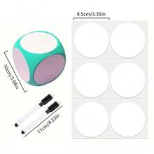 hoojojo 1pc Dry Erase Whiteboard Dice Set, Reusable Letter And Word Learning Teaching Aid, Suitable For Classroom, Kindergarten And Party Multi-Player Interactive Game Prop - Multicolor - View 14