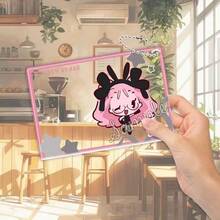 Mercancía de Colaboración de la Cafetería del 3er Aniversario de Alien Stage: Llavero de Tarjeta Fotográfica Acrílica Transparente de Suamizi - A - Ver 2
