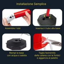 Avilia Paletti Segnaletici con Catena 2 Metri Set 4 Colonnine Ben Visibili - A - Visualizzare 8