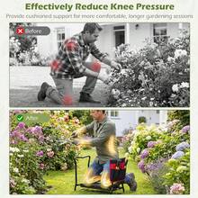 Garden Kneeler And Seat, Heavy-Duty Garden Bench W/Large Tool Pouch, Widen EVA Foam Kneeling Pad, Portable Gardening Helper For Women Men Seniors, Foldable Garden Stool For Kneeling & Sitting - Black - View 6