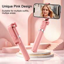 TOKQI Soporte ajustable para teléfono con base giratoria de 360°, palo selfie con trípode Bluetooth, control remoto inalámbrico, compatible con smartphones iOS y Android, portátil, adecuado para transmisión en vivo, vlog, viajes, exteriores, fiestas, fotografía en casa - Ver 5