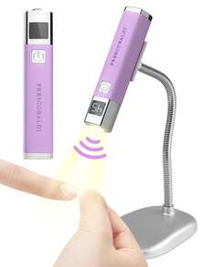 1件迷你可充電UV LED美甲燈，適用於凝膠美甲，快速乾燥美甲固化機 UV LED凝膠指甲油烘乾機 美甲工具 可充電美甲沙龍設備 - 紫丁香色 - 查看 5