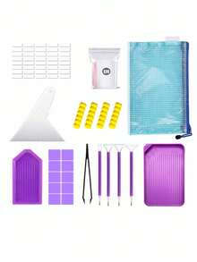 鑽石畫收納盒 60格珠子收納盒，含5D鑽石畫配件與工具組 - A - 查看 7