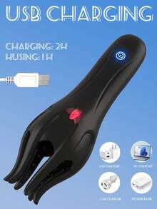 Massageador Estimulador de Glande Masculino com Função de Lambida de Língua, Dispositivo de Treinamento Masculino, Brinquedo Adulto, Dispositivo de Prazer, Toque Realista, Brinquedo de Privacidade - Tamanho Único - Visão 7