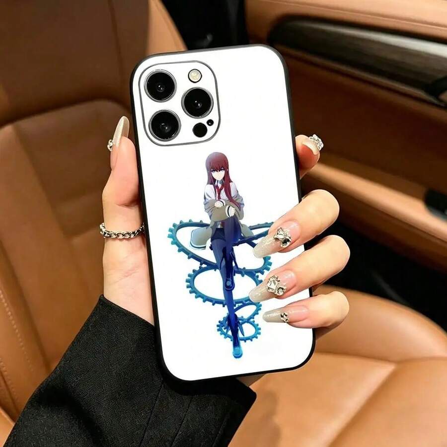 Anime SteinsGate Makise Kurisu Mobile Phone Case, Suitable For IPhone 12 13 14 15 16 17 Pro Max, Lightweight And Soft Protective Case, Black. - z8 - 查看 1