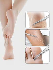5pcs Stainless Steel Dead Skin Remover - 8.2cm/3.22in Long, Compact Mini Portable, Designed For Removing Dead Skin, Suitable For Men And Women - Multicolor - View 8