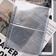 10pcs A5 Transparent Photo Album Inner Pages, Loose-Leaf Replacement Pages, Durable PP Material, Double-Sided Use, Suitable For Office Supplies, Business Cards And Photo Albums,Back To School,Card Holder - As Shown In the Figure - View 9