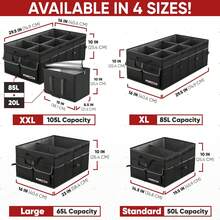 FORTEM Car And SUV Trunk Organizer - Car Storage Organizer - Large Foldable Box With 2 Compartments - Non-Slip Base - Adjustable Straps - Removable Lid (Black) - 沙漠迷彩 - 查看 4