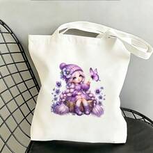 1/2/3pcs Purple Hair Butterfly Girl Heat Transfer Sticker | Gentle Cartoon DIY Heat Transfer Decal, Braided Hair Purple Dress Girl With Violet And Purple Butterfly, Suitable For T-Shirts, Sweatshirts, Sweaters, Canvas Bags, Gentle And Healing - Multicolor - View 8