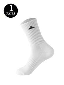 1/5/10/20 Pairs Men's Ribbed Comfortable Durable Mid-Calf Socks, Triangle Pattern Sports Socks, Suitable For Casual Fitness Sports, Daily Wear - Multicolor - View 18
