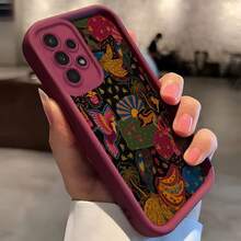 1 funda para teléfono móvil con vívidos patrones de animales y naturaleza inspirados en el arte popular, que presenta diseños coloridos de pájaros, flores y sol sobre un fondo negro, adecuada para Samsung Galaxy S25 S24 S23 S22 S21 S20 FE Ultra Plus 4G 5G. La funda protectora de TPU suave es a prueba de golpes y resistente a los arañazos, lo que la convierte en una opción ideal para celebraciones festivas y eventos culturales, expresando alegría y creatividad. - Color mixto 1 - Ver 4