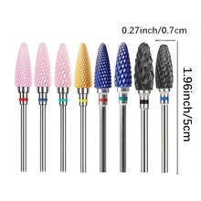 8pcs Ceramic Nail File Head, Suitable For Nail Buffing And Polishing, Removing Nail Gel And Cuticles, 3/32 Handle, Suitable For Beginners And Professionals. - Multicolor - View 4