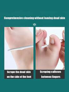 5pcs Stainless Steel Dead Skin Remover - 8.2cm/3.22in Long, Compact Mini Portable, Designed For Removing Dead Skin, Suitable For Men And Women - Multicolor - View 5