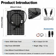 Kit Completo de Sistema Solar SOECOPO 6000W Inversor 12V DC a 110V/220V AC Panel Flexible Controlador 100A Fuera de Red para Hogar RV Camping - SEP-20K-D6000 - Ver 5