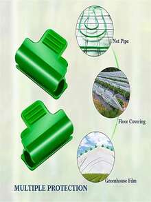 100 piezas de clips de jardín multifuncionales grandes, material de plástico PC reforzado y duradero, adecuados para fijar y apoyar, herramienta de jardinería esencial, accesorios para estructuras de jardín | Clips de malla funcionales, utilizados para fijar clips de jardín - aleatorio - Ver 4