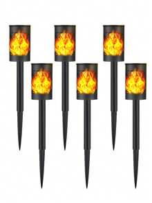 POSE UP 4/6/8/12pcs LED Solar Outdoor Torch Lights, IP44 Waterproof Design, Vivid Flickering Flame Effect, Realistic Flame Glow Creates Great Atmosphere, Suitable For Garden And Outdoor Party Landscape Lighting, Durable - Floor Lamp - View 11