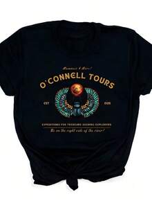Men's Shirts O'Connell Tours Shirt The Mummy T-Shirt Brendan Fraser Shirts The Mummy 1999 Tees Movie Lover Gift Retro Hipster Top - 黑色 - 查看 1