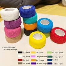 24pcs 2.5cm Different Color Self-Adhesive Sports Bandages, Suitable For Fingers, Wrists, Ankles, Knees, Running, Basketball - Multicolor - View 8
