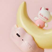 MINISO Hello Kitty Sanrio LED Starry Night Light For Girls,USB-C Charging With 3 Light Modes, Portable Rechargeable Dimmable Bedside LED Lamp, Kawaii Gifts For Girls, Birthday Gift - Moon - View 3