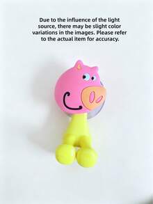 Porte-brosse à dents en silicone mignon avec ventouse, design de dessin animé aléatoire, décoration de salle de bain à la maison, intérieur d'automne, fournitures de rentrée scolaire - Plusieurs styles - Voir 12