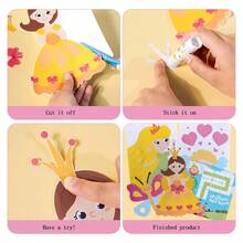 1 Pack 20-Page Sticky Paper Cutting Art Book (20*28cm/7.9"*11"), DIY Adhesive Paper-Craft Creation Kit - Multicolor - View 4
