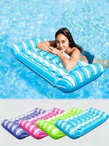 Inflatable Adult Swimming Pool Float - Ultra Comfortable Water Hammock, Suitable For Beach, Lake, Swimming Pool - Multicolor - View 1