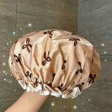 2pcs/1pc Topi Mandi Dua Lapis, Topi Mandi Multifungsi Wanita untuk Perlindungan dari Minyak dan Asap di Rumah dan Dapur, Topi Masker Rambut - MultiWarna - View 13