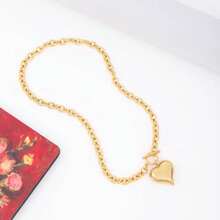 Thick Gold Necklace For Women, Necklace, Heart Necklace, Necklace, Gold Starfish Necklace, 18k Gold Plated Necklaces, Jewelry Gift For - 彩色立方環狀石十字 20 - 查看 6