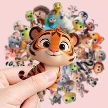 56/112pcs Stiker Hewan Lucu, Stiker Hewan Lucu Campuran Hutan Laut Peternakan Tahan Air, Cocok Untuk Perencana, Casing Ponsel, Botol Minum, Buku Tempel, Dekorasi Meja - A - View 3