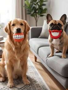 2pcs Dog Toys - Durable Material, With Squeaker Sound, Perfect For Puppies Teething And Gentle Chewing, No Battery Required - Multicolor - View 7