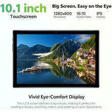 Qetupa 10.1 吋 Android 平板電腦，4GB RAM 64GB 或 128GB 儲存空間，八核心 CPU，5MP 前置 13MP 後置雙鏡頭，6000mAh 大電池，WiFi 6，藍牙 5.4，內建 GPS，Widevine L1 認證 HD 平板，適合娛樂與學習（不含適配器） - 綠色 - 查看 2
