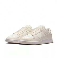 Nike DUNK LOW 低筒輕量復古舒適女款運動休閒滑板鞋 - 白色/淡粉紅色 - 查看 8
