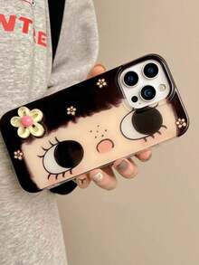 Cute Big Eye Girl Phone Case Compatible With Apple 17 Pro Max, Compatible With IPhone 15 Plus, Cute 13 Pro Cartoon Anti-Drop Protective Cover - Multicolor - View 2