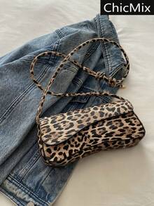 Este bolso de moda y minimalista presenta un diseño de solapa asimétrico y una correa para el hombro ajustable, adecuado para compras, llevar carteras y especialmente apropiado para mujeres - Multicolor - Ver 3