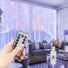 1pc 6m/3 Meters USB Plug LED String Lights With Remote Control For Party Atmosphere, Home Gathering, Wedding Decoration, Room Decor - USB Curtain Light - View 8