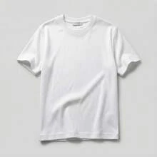 Men's Soft Breathable Black T-Shirt With Red Lily Print Painted With Decorative Spiral Stems, Loose Fit Ideal For Smart Casual Look And Everyday Wear With An Artistic Style - 白色 - 查看 3