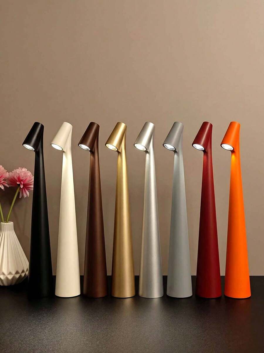 Rechargeable Cordless Table Lamp - Portable Bedside Light With 3-Level Touch Dimming & Long Battery Life, Nordic Minimalist LED Desk Lamp For Bedroom, Home Office, Living Room; Dimmable Decor Light 1800mAh - Multicolor - View 1
