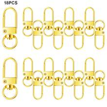 18PCS Alloy Keychain Clips Rotating Spring Hook Lobster Clasp, Suitable For DIY Keychain Crafts, Wallet Backpack Strap Connector Accessories, Pet Collar Pendant, Car Home Key Storage (3 Colors Available) - 2.5G Door Latch - View 9