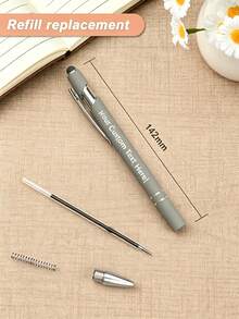 100pcs Customized Metal, Mixed Colors, Office Gifts, Nurses, Teachers, Colleague Team Building, Retirement Gifts, Capacitive Touch Writing Smoothly, Black Ink School Supplies, Back To School, Personalized, Mother's Day Gift, Graduation Gift - 彩色 - 查看 4