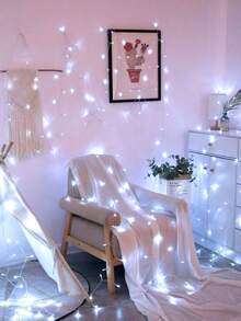 1pc 1.5/3/4.5/6/10/20M Home Decor LED Fairy Lights - Indoor/Outdoor Decorative String Lights, Camping Tent Decorative Lights, Suitable For Wedding, Bedroom, Party, Birthday, Mother's Day Decoration, Music Festival Decoration, Yard Tree Decoration - White Light - View 4