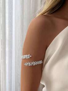 1pc Open Zirconia Arm Cuff Women's Fashion Accessory - Version - View 8