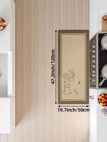 1pc Dog Pattern Long Runner Rug, Kitchen Mat Suitable For Bathroom, Kitchen, Outdoor, Hallway, Bedroom, Living Room, Machine Washable, Easy To Clean Entryway Mat, Non-Slip Bedroom Decor Rug Accessory - Multicolor - View 15